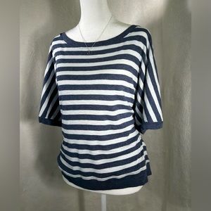 Rachel Zoe striped lightweight loose-fit top. cotton-blend, gently loved, SIZE L